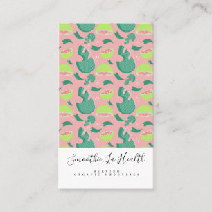 Smoothie Milchshake Frucht Guave Rosa Muster Visitenkarte