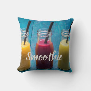 Smoothie Saft trinken Mango Orange Kiwi Geschenk Kissen