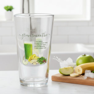 Smoothie Watercolor Rezept Saft Frucht Grün Glas