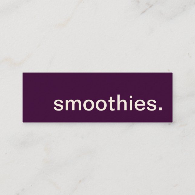 Smoothies. LoyalitätsLochkarte Treuekarte (Vorderseite)