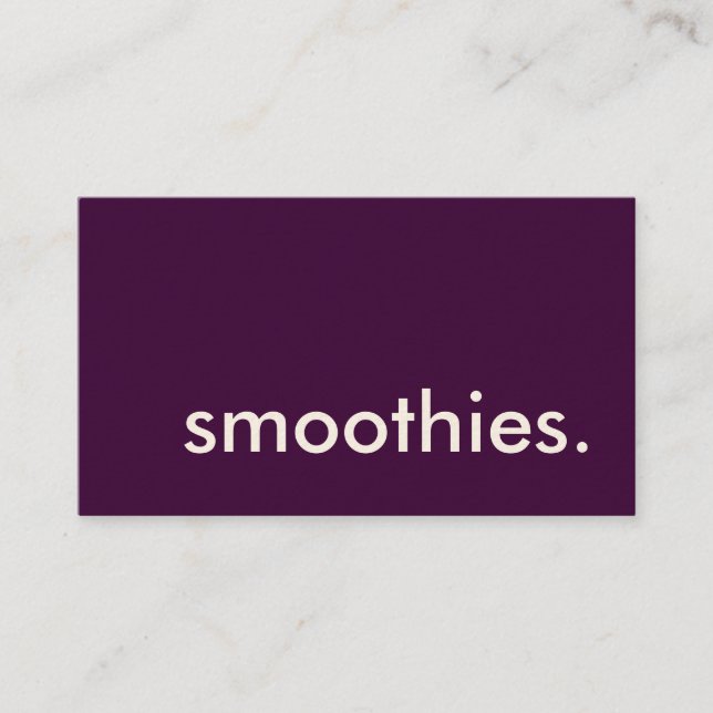 Smoothies. LoyalitätsLochkarte Treuekarte (Vorderseite)