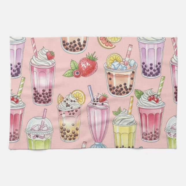 Smoothies und Lemonade von Natasha Us Geschirrtuch (Horizontal)