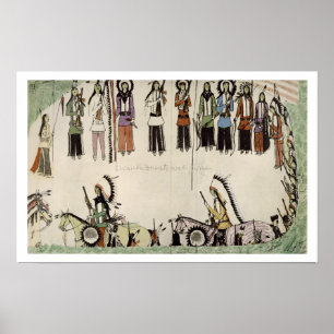 "Smoothing the Place Dance" (Tinte auf Papier) Poster