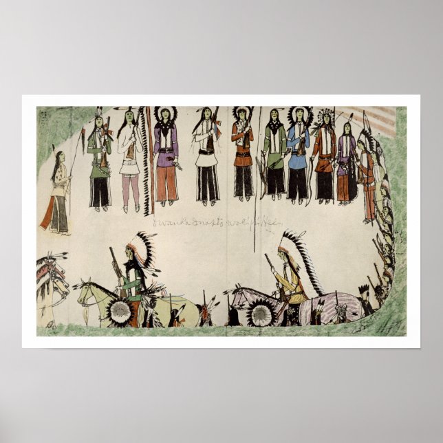 "Smoothing the Place Dance" (Tinte auf Papier) Poster (Vorne)