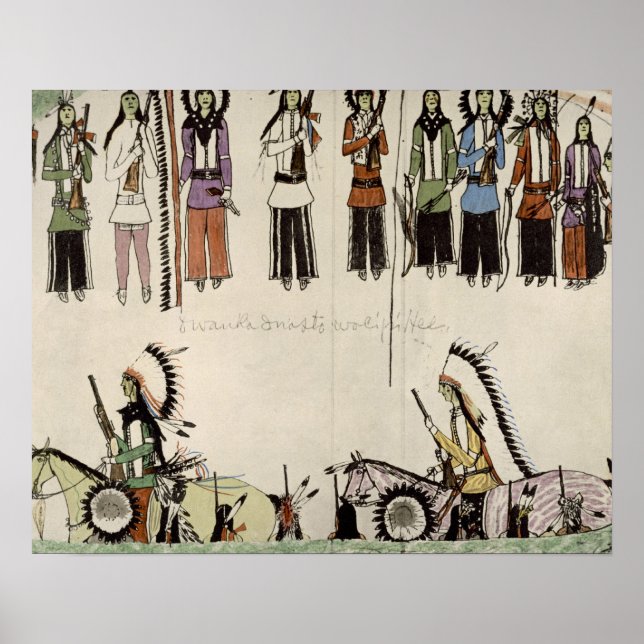 "Smoothing the Place Dance" (Tinte auf Papier) Poster (Vorne)