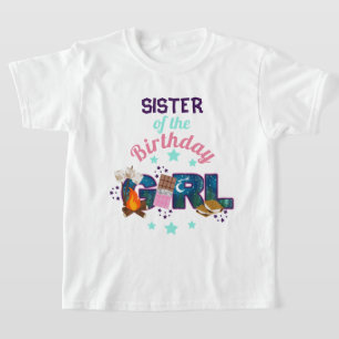 S'more Birthday Girl Sister Shirt Camping