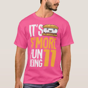 Smore Campfire 11th Birthday Marshmallow Camping S T-Shirt
