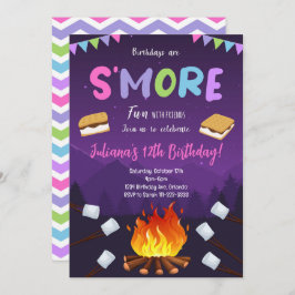 S'more Campfire's mehr Spaß Freunde zum Geburtstag Einladung