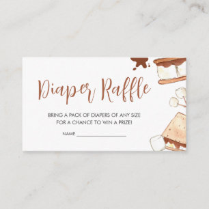 S'more Camping Duschkabine Windeln Windeln Raffle Begleitkarte