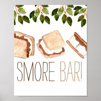 Smore Camping Geburtstag mehr Bar Poster