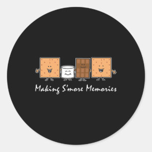 S'more-Erinnerungen beim Camping machen S'mores-Wa Runder Aufkleber