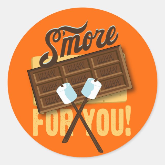 S'more for You Campfire & Bonfire Favoriten Runder Aufkleber (Vorderseite)