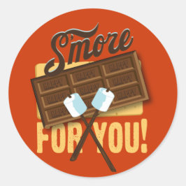 S'more for You Campfire & Bonfire Favoriten Runder Aufkleber