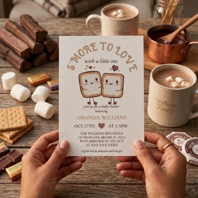 S'more Fun Kawaii Campfire Babydusche Einladung (Von Creator hochgeladen)