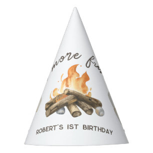 S'more Lagerfeuer 1. Geburtstagsfeier Partyhütchen