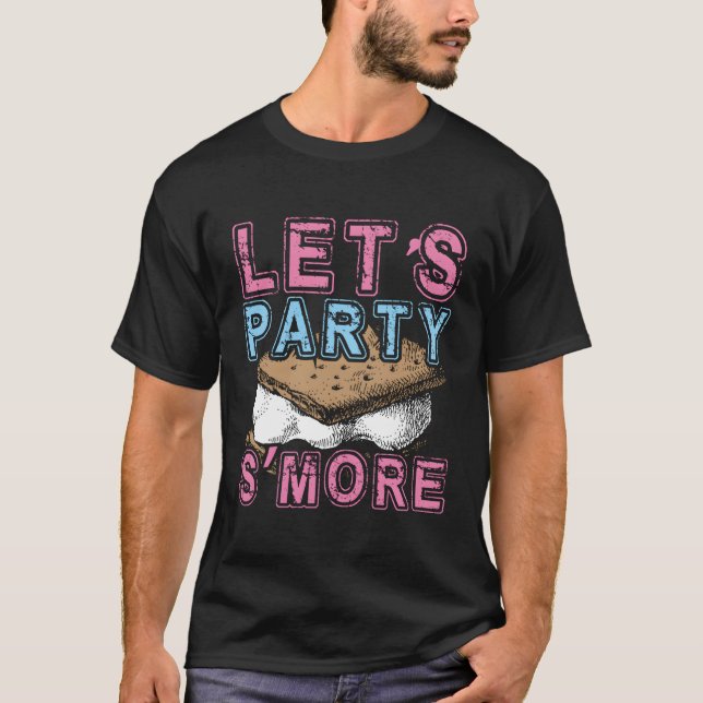 Smore Let's Party Campfire Camping Marshmallow Gir T-Shirt (Vorderseite)