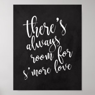 S'more Liebe bevorzugt Schiefertafel 8x10 Hochzeit Poster