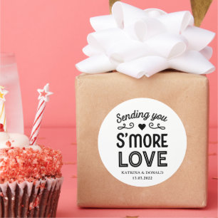 S'more Liebe Wedding Runder Aufkleber