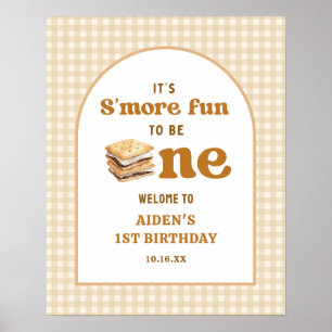 Smore macht mehr Spaß zu sein 1 Smore 1. Geburtsta Poster