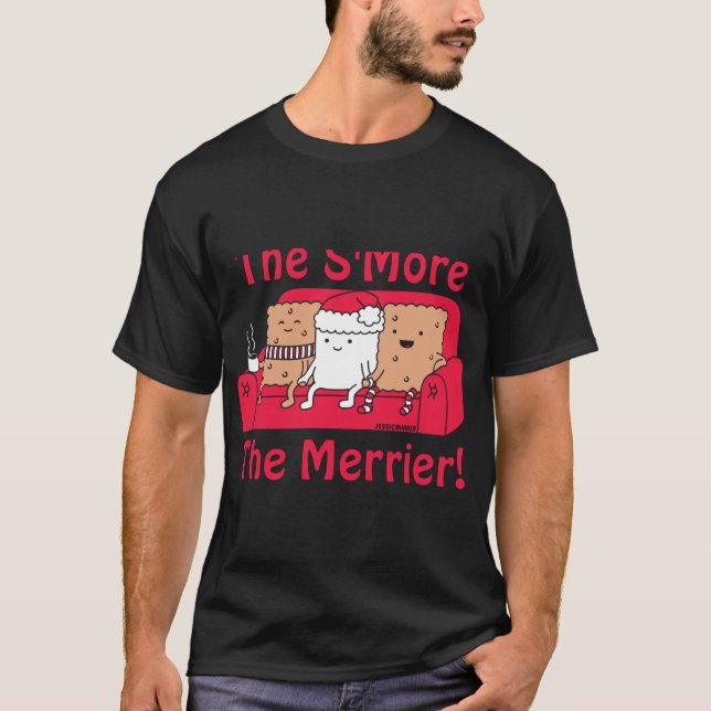 Smore Merrier Cute Kids Cartoon Christmas T Shirt  (Vorderseite)