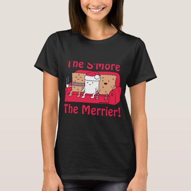 Smore Merrier Cute Kids Cartoon Christmas T Shirt  (Vorderseite)