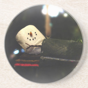 S'more schlafen Tasche Weihnachten Sandstein Untersetzer