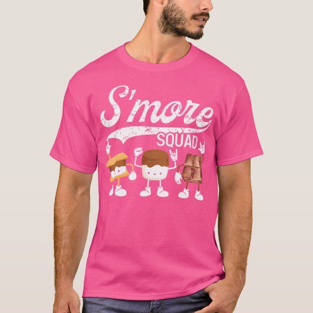 Smore Squad Camping Campfire Chocolate Marshmallow T-Shirt (Vorderseite)