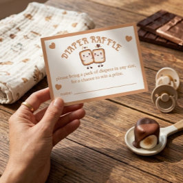 S'more to love Baby Shower Windel-Raffle Begleitkarte