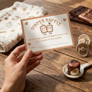 S'more to love Baby Shower Windel-Raffle Begleitkarte