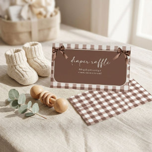 S'more to Love Braunes Gingham-Windel-Raffle Begleitkarte