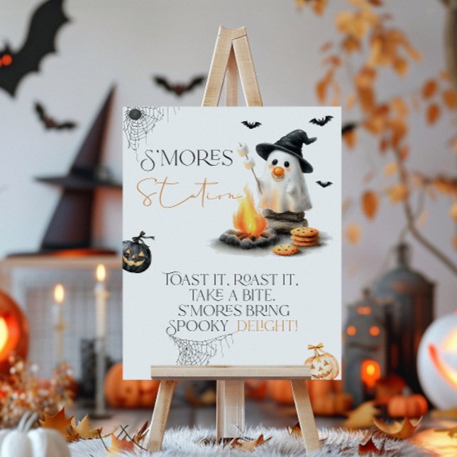 Smores Bar Little Boo Baby Dusche Halloween Poster (Von Creator hochgeladen)