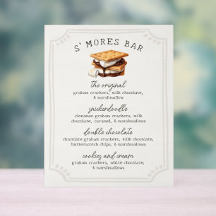 S'mores-Bar-Rezept Schild Herbst-Lagerfeuer Outdoo