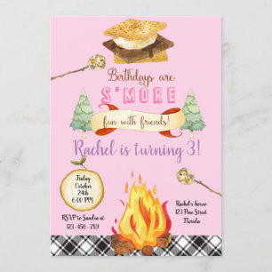 Smores Birthday Invitation, S'mores Invitation, Einladung