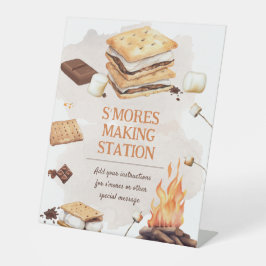 S'mores Birthday Party Pedestzeichen Sockelschild