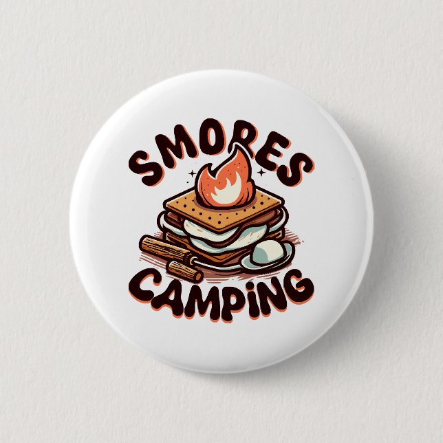 S'mores-Camping Button (Vorderseite)