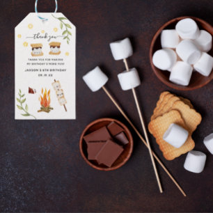 S'mores Camping Campfire Grüne Vielen Dank Geschenkanhänger