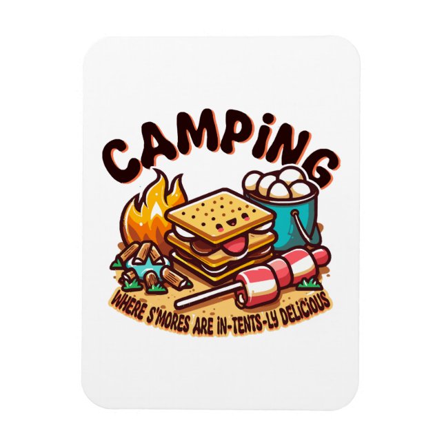 S'mores-Camping Magnet (Vertikal)
