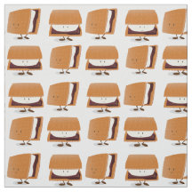 S'mores Cartoon Brown White Lächeln Muster