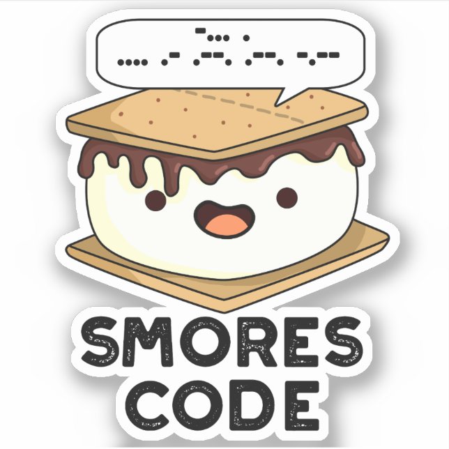 Smores Code Funny Food Puff Aufkleber (Vorderseite)