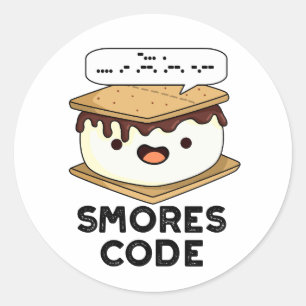 Smores Code Funny Food Puff Runder Aufkleber