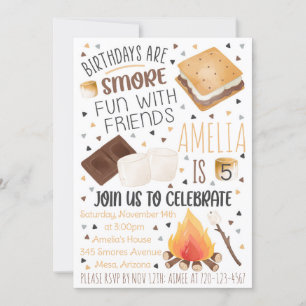 Smores Einladung zum Geburtstag, mehr Einladung