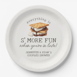 S'mores Fall Bonfire Außenpaare Dusche Pappteller