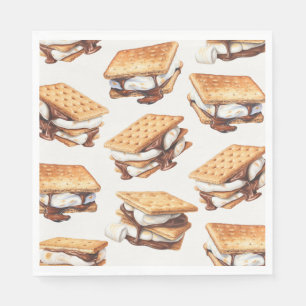 S'mores Fall Bonfire Outdoor Party Serviette