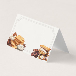 Smores fallen Feuer im Freien Platzkarte Tischdeko