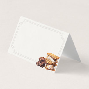 Smores fallen Feuer im Freien Platzkarte Tischdeko