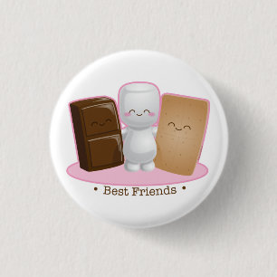 S'mores Freund-runder Knopf Button