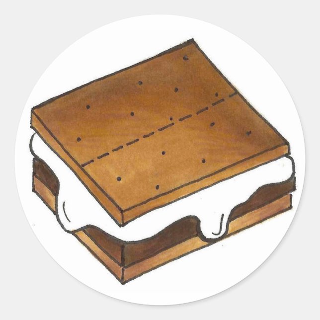 S'mores Gimme S'more Campfeuerlager Smore Smores Runder Aufkleber (Vorderseite)