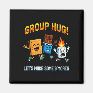 Smores-Gruppenumarmung lustiger Gamer Marshmallow- Magnet