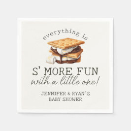 S'mores Herbst Bonfire Outdoor Baby Shower Serviette