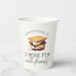 S'mores Herbst-Geburtstags-Lagerfeuer Outdoor Pappbecher